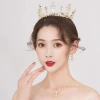 The bride's headwear, Baroque tiara accessories, round luxurious and elegant zircon wedding round crown wedding dress accessories Specification image